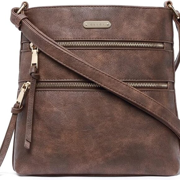 Crossbody Purses for Women, Medium Size Zipper Pocket Adjustable Strap, Soft Lea - Picture 1 of 7